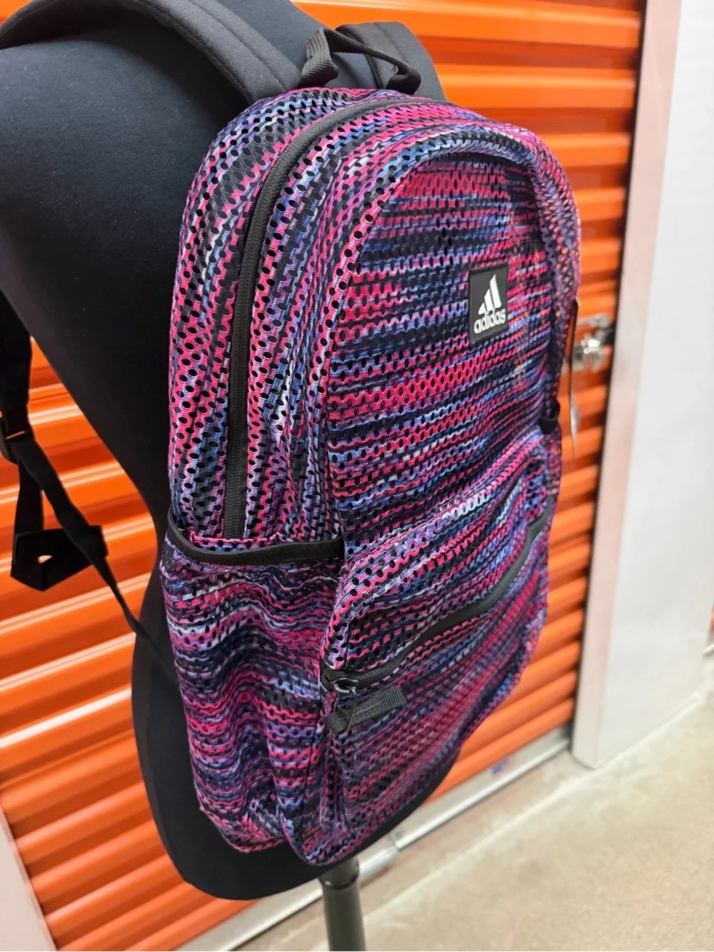 NWT Adidas Hermosa Mesh Sunset Shock Pink Pattern Backpack